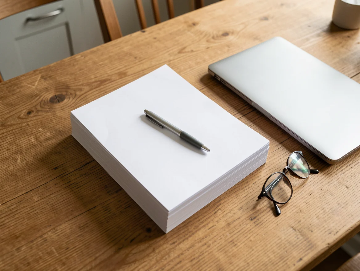 Documents posés sur une table, à relire au calme avant toute signature
