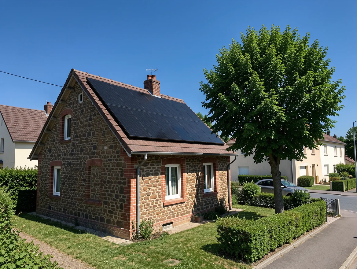 Panneaux solaires en plein soleil d'été, la période où ils produisent le plus