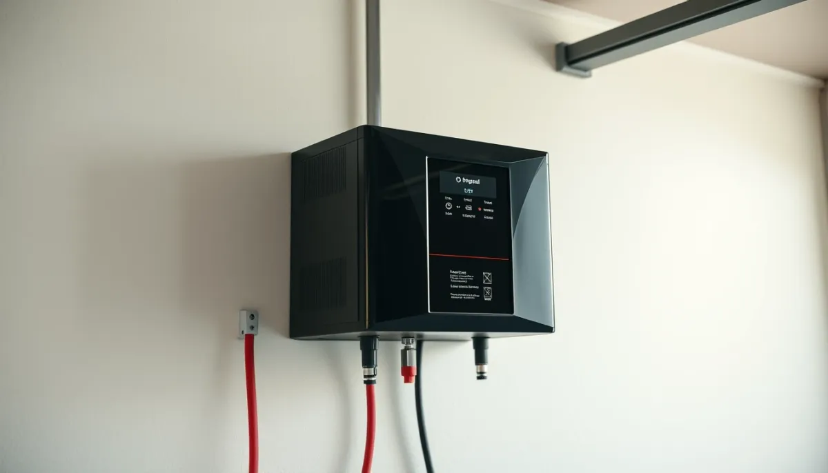 Batterie solaire LiFePO4 murale dans un garage moderne