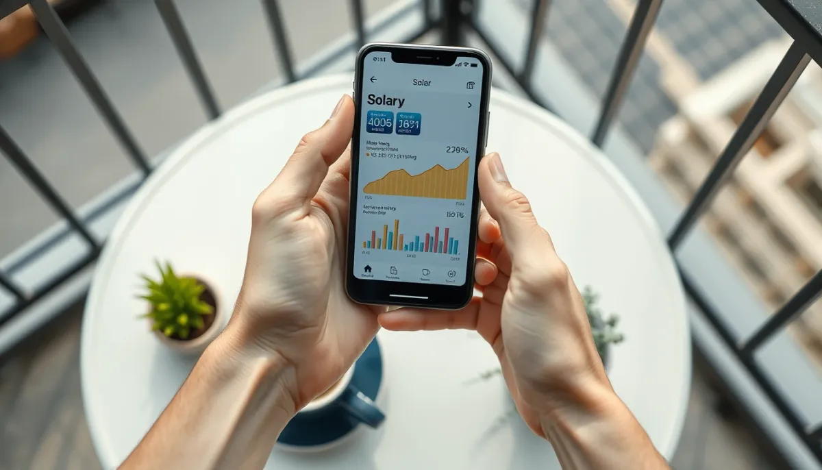 Application mobile de suivi de production d'un panneau solaire de balcon