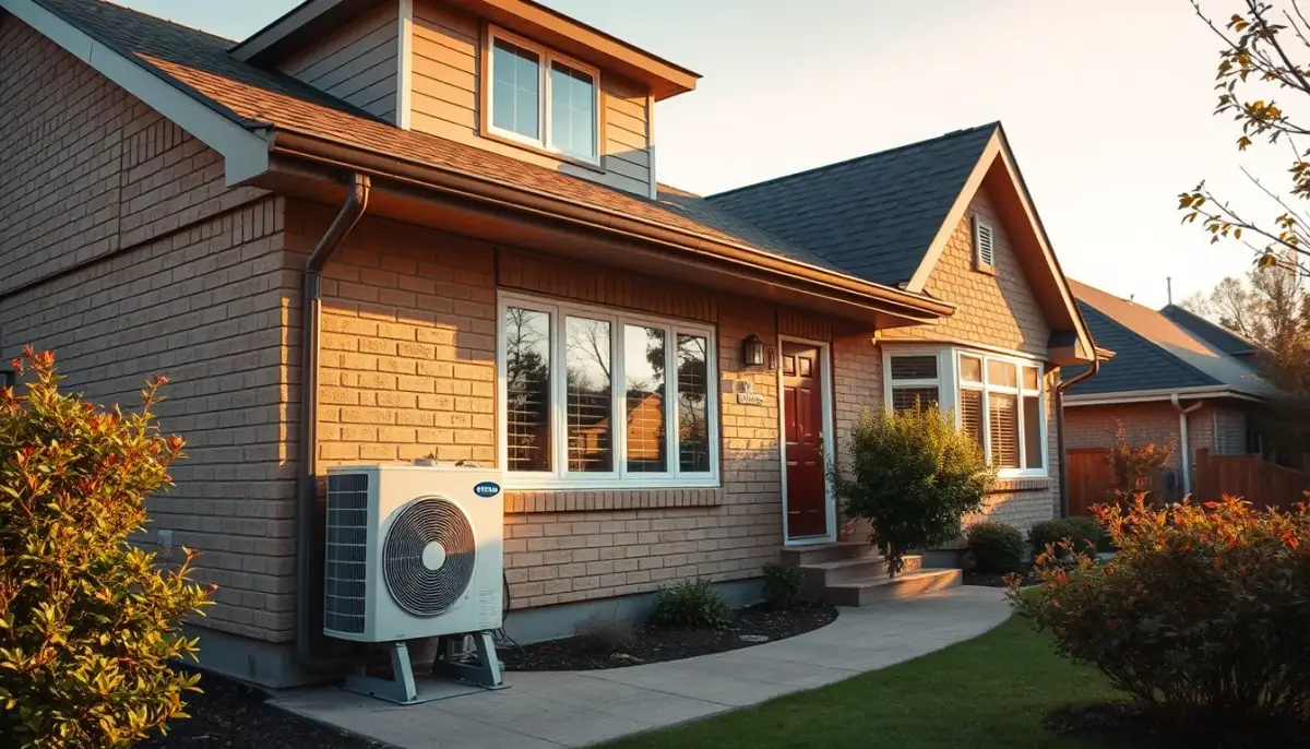 Maison individuelle en Île-de-France équipée d'une unité extérieure de pompe à chaleur air/air