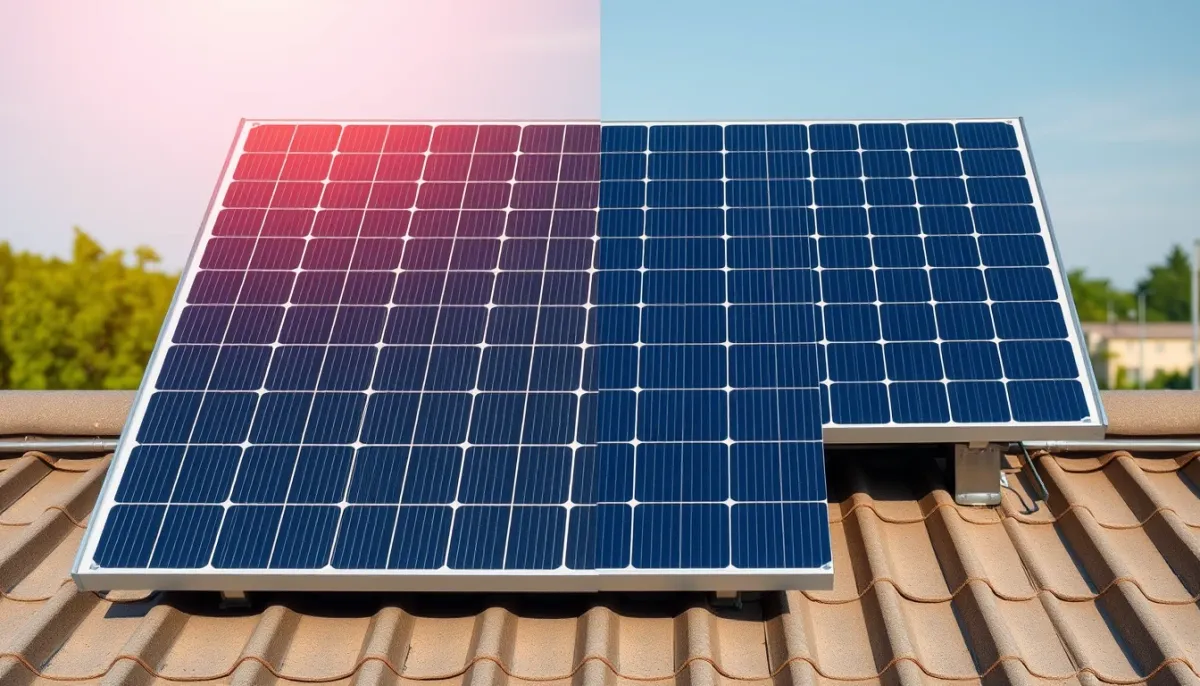 Comparatif visuel de deux marques de panneaux solaires pour une installation de 3 kWc