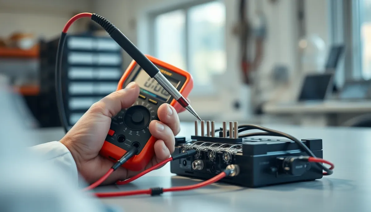 Test d'une batterie lithium LFP avec un multimètre numérique