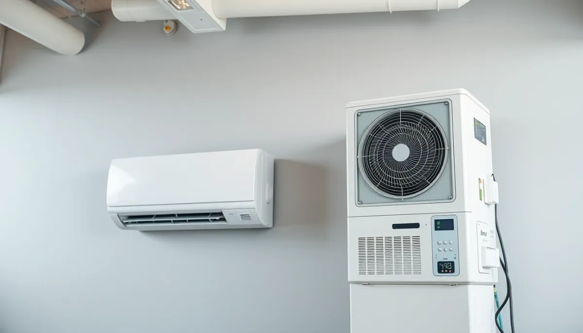 Comparaison entre une unité murale et une console de pompe à chaleur Atlantic