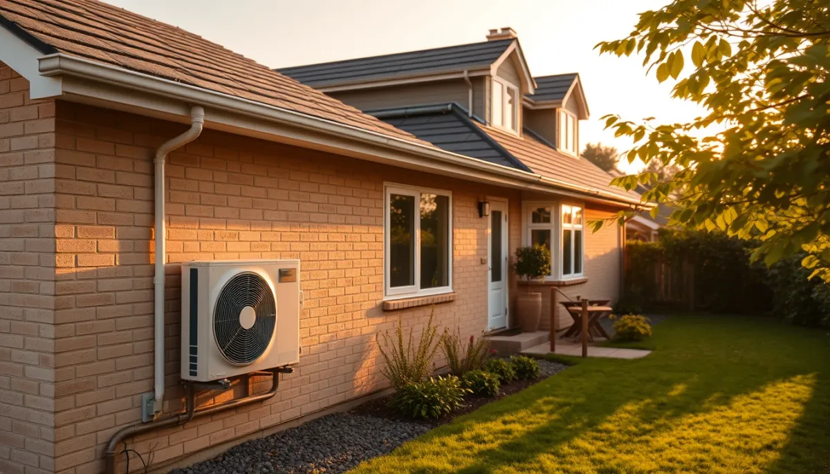Maison individuelle équipée d'une pompe à chaleur air/eau Panasonic Aquarea